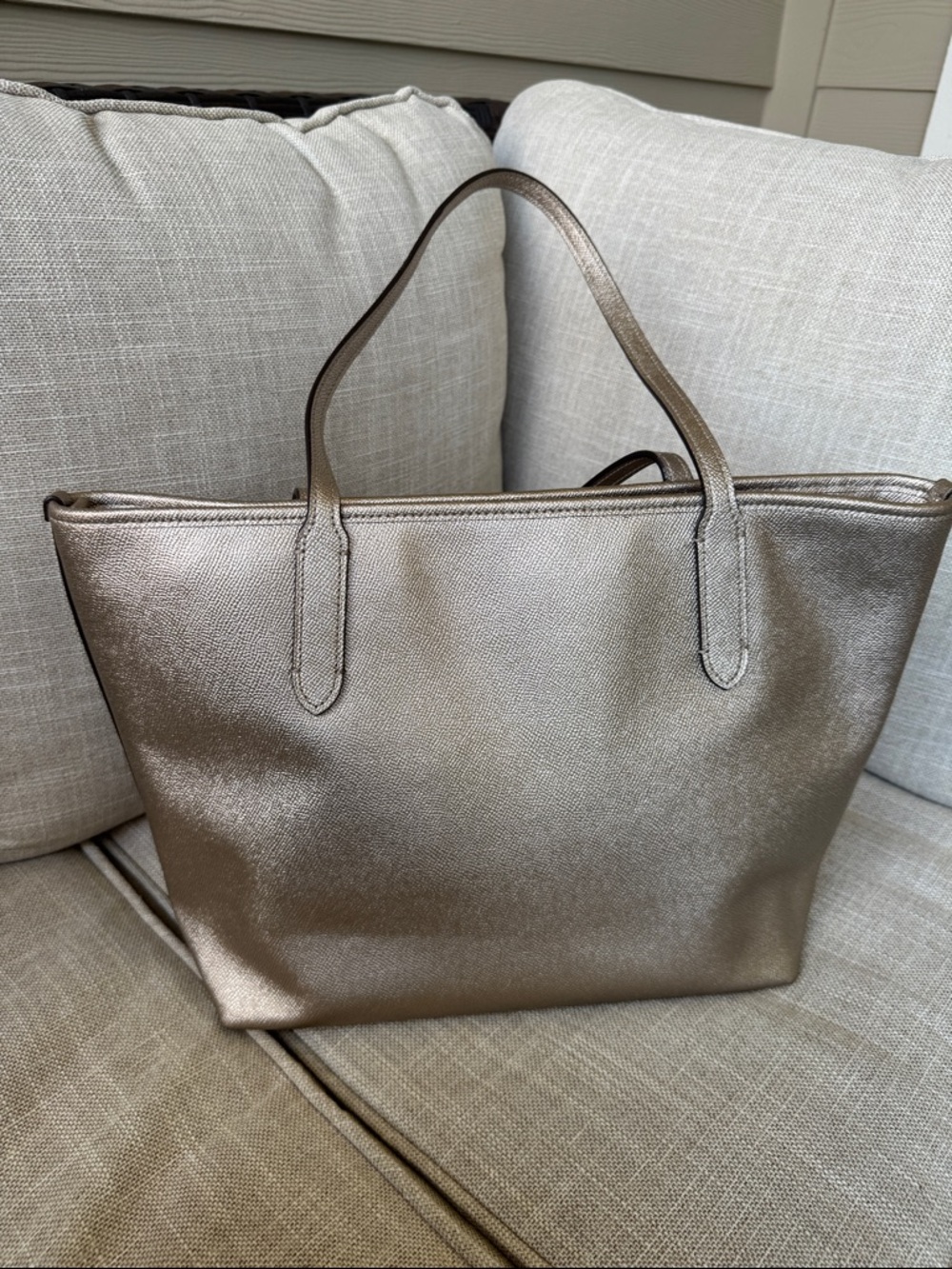 Coach Metallic Rose Gold Tote - Picture 15 of 15